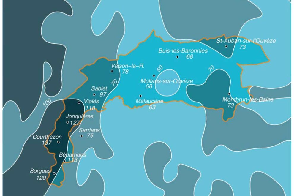 cumul des précipitations du 3 et 4 octobre 2021 par le SMOP
