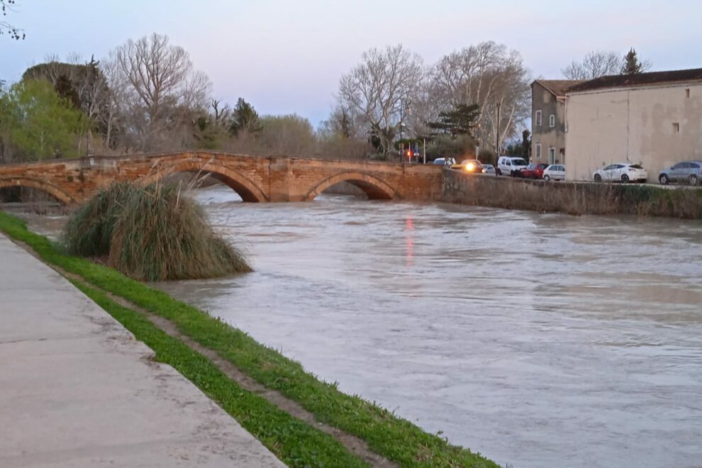 Crue de l'Ouvèze à Bédarrides (84) le 10 mars 2024 - Crédit SMOP