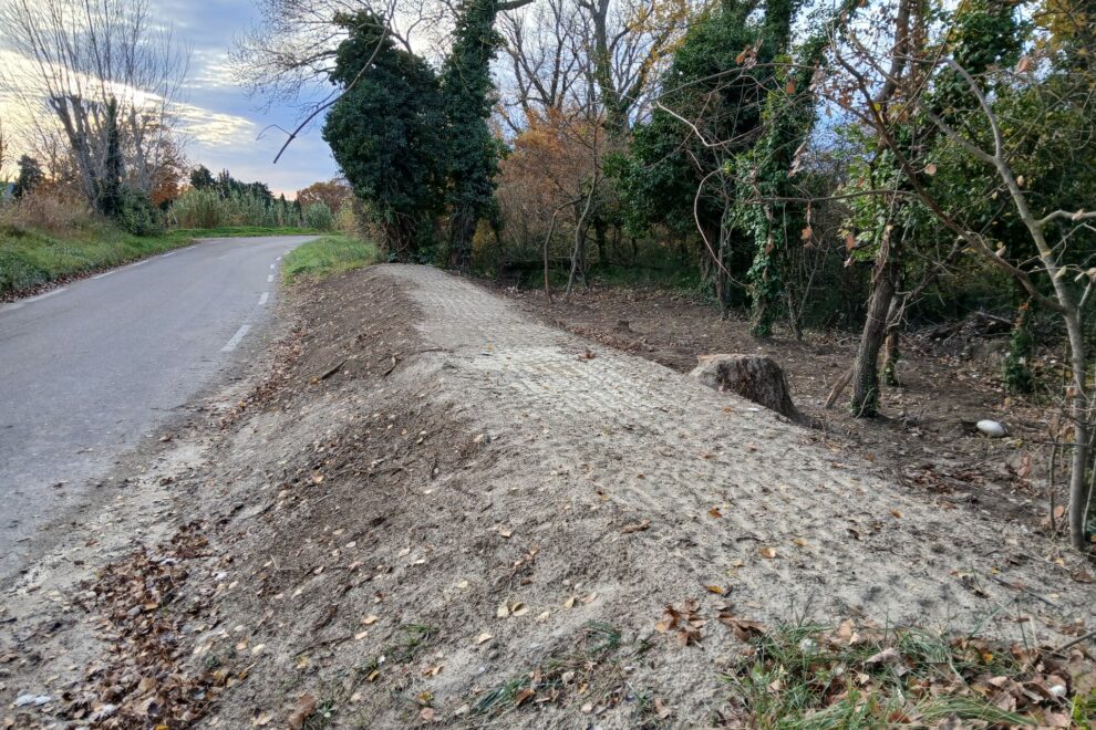 Zoom traitement point bas digue rive gauche Ouvèze Bédarrides novembre 2024