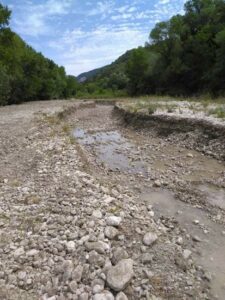 Chenal secondaire travaux restauration hydromorphologique Ouvèze Buis-les-Baronnies