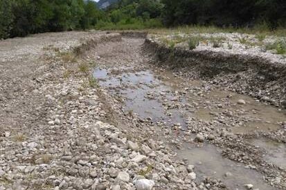 Chenal secondaire travaux restauration hydromorphologique Ouvèze Buis-les-Baronnies