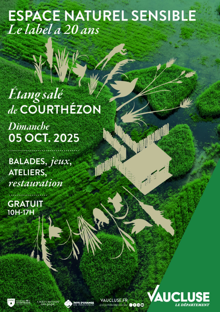 Département Vaucluse espaces naturels sensibles etang sale Courthezon Ouveze