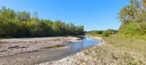 Travaux de scarification sur l'Ouvèze dans le secteur de Courthézon