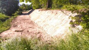 Travaux de sécurisation digue Sarrians Travaux de sécurisation digue Sarrians